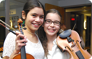 Happy DYSO students after a performance